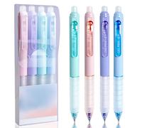 Xiaocanglan Penna a sfera cancellabile, 4 pezzi, blu, 0,5 mm, cancellabile, per studenti, regalo scolastico, materiale scolastico