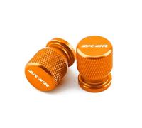 XIAOCE per Kawasaki ZX10R ZX-10R Accessori per motociclette Parti per Pneumatici in Alluminio CNC Copristelo valvola Coprivalvola Pneumatico(Arancia)