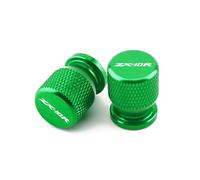 XIAOCE per Kawasaki ZX10R ZX-10R Accessori per motociclette Parti per Pneumatici in Alluminio CNC Copristelo valvola Coprivalvola Pneumatico(Verde)