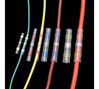 XIAOCLI 50~500 Pezzi connettori for Cavi sigillati a saldare in Scatola 3:1 terminali for Cavi elettrici isolati termorestringenti connettore di Giunzione di Testa Impermeabile(400pcs with Box)