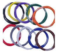 XIAOCLI Filo di Rame 5M/10M 32 30 28 26 24 22 20 18 16 AWG Ambientale PVC Isolato stagnato Placcato UL1571 Linea Fai da Te LED Cavo elettronico(Green,10M_30AWG)