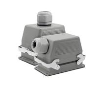 XIAOCLI HDC-HE-048-1/2 Connettori for carichi Pesanti F/M 48pin 500V Collegamento a Vite 16A Spina for connettore aeronautico Rettangolare Industriale(HDC-HE-048-1)