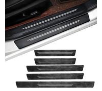 XIAOFEIDAFA 5 Pezzi Adesivo Batticalcagno Porta Auto per BMW iX1 2022-Present, Auto Adesivo Paraurti Porta in Fibra di Carbonio Protezione Paraurti Posteriore,Black