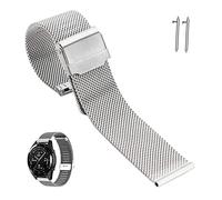 XIAOFEIGUN Cinturino per Orologio in Maglia milanese, 16 mm/18 mm/20 mm/22 mm/24 mm, Cinturino per Orologio a sgancio rapido per Uomo e Donna (Color : Silver, Size : 22mm)