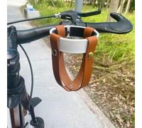 XIAOGUANGFADACAI Portabicchieri da Bicicletta per Scott Scale, Supporto Borraccia Manubrio Tasca Rete Pelle Leggero Minimalista Durevole Rimovibile,White