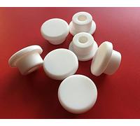 XIAOGYYE 10 Pezzi - 1 Pezzo Di Guarniziin Gomma Siliconica Rotonda con Foro da 6,8 Mm a 201,5 Mm, Tappi Terminali Ciechi, Tappo Tipo T/White/61.3.0Mm(1Pcs)