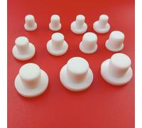 XIAOGYYE 10 Pezzi Di Tappi Solidi in Gomma Siliconica a Fungo/White/a 11.5Mm(0.453 Inch)