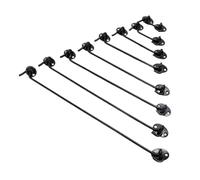 XIAOGYYE Black Stainless Steel Window Lock With Safety Switch Cabin Window Hook Door Eye Latch Silent Catch With Screws/14 Inch