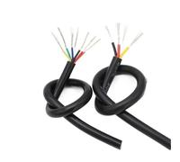 XIAOGYYE Cavo con Filo Rivestito Ul2464 da 5 M, 30 28 26 24 22 20 Awg, Canaleo, 2 3 4 5 6 7 8 9 10 Conduttori, Linea Di Alimentaziin Rame Isolata in Pvc/Black 26Awg/6 Cores