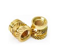 XIAOGYYE Insert Brass Nut Hot Melt Knurled Thread Heat Embedment Copper Nuts Embed Pressed Fit 250Pcs M3 For 3D Printer Plastic Case/Color/M3*4.5 * 4.5