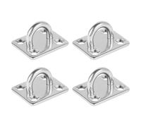 XIAOGYYE U-Type Screw, 4/8/12Pcs M8 Heavy Duty Square Stainless Steel Pad Eye Hook Ceiling Plate Marine Hardware Hook/4Pcs M8