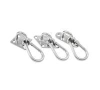 XIAOGYYE U-Type Screw, Stainless Steel 304 Pad Eye Plate Hook + Sphook, Nail Hook With Screw And Plastic Expansion, Ceiling Hook/Square M8