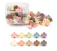 Xiaohan 100 mini fermagli per capelli colorati a forma di fiore, mini fermagli per capelli per bambini, graziose forcine per capelli, accessori per capelli per donne, ragazze, bambini e adolescenti