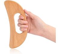 Xiaohan Strumento per il drenaggio linfatico del corpo Gua Sha in legno strumento di massaggio Gua Sha strumento di massaggio per raschiare i muscoli con impugnatura per la mano strumento SPA scolpire