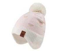XIAOHAWANG Cappello Dinosauro Sciarpa Cappello Invernale per Bambino Ragazzo Ragazza Cappello Autunnale Riscaldante da 0 a 7 Anni, White Heart Hat, 4-8 Anni