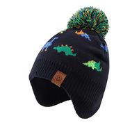 XIAOHAWANG Cappello Dinosauro Sciarpa Cappello Invernale per Bambino Ragazzo Ragazza Cappello Autunnale Riscaldante da 0 a 7 Anni (Cappello con Dinosauri Colorati, 2-4 Anni)
