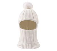 XIAOHAWANG Cappello Invernale a Maglia del Bambino Dinosauro Cappello della Ragazza del Ragazzo Cappello con Orecchie di Neve Sciarpa Scaldacollo da 1 a 10 Anni (Bianco, 6 a 36 Mesi)