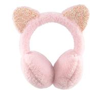XIAOHAWANG Paraorecchie invernali per bambini e bambine, caldi paraorecchie imbottiti in peluche, rosa chiaro, taglia unica