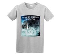 XIAOHEIYA Breaking Benjamin Angels Fall Mens T-Shirt Gray Unisex Tee M
