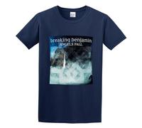 XIAOHEIYA Breaking Benjamin Angels Fall Mens T-Shirt Navy Unisex Tee M