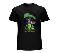 XIAOHEIYA Bride of Frankenstein Who Will Dare Wo Halloween Horror Film Mens T-Shirt Black Unisex Tee S