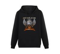 XIAOHEIYA Primal Fear Metal Commando Black Printing Graphic Mens Sweatshirts Unisex Hooded L