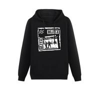 XIAOHEIYA Pure Brick Wall By Blitz Black Printing Graphic Mens Sweatshirts Unisex Hooded 3XL