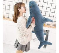 XIAOHONG Cuscino a Forma di Squalo Grande, 78 cm, Morbido Peluche Imbottito, Giocattolo Paffuto, Decorazione per la Camera