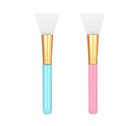 Xiaohui887 2 pennelli in silicone per maschera di fango facciale, strumento di bellezza morbido, senza lanugine, lozione per il corpo e crema idratante, strumento per il trucco a forma di ventaglio