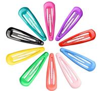 Xiaohui887 30 fermagli per capelli colorati a scatto per ragazze, 5 cm, in metallo antiscivolo, in 10 colori assortiti, per bambini, adolescenti, donne, accessori per capelli