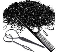 Xiaohui887 Elastici per capelli, mini elastici per capelli per ragazze, accessori per capelli a coda di cavallo, morbidi elastici antiscivolo piccoli elastici neri
