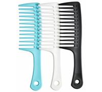 Xiaohui887 Pettine districante a denti larghi, spazzola durevole per capelli ricci, lunghi e bagnati, cura professionale dei capelli