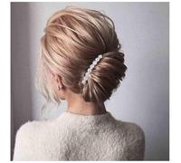 Xiaohui887 Pettine per capelli da sposa con strass, accessorio per capelli da sposa, accessorio per capelli da sposa e damigelle d'onore (argento)