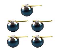 Xiaojikuaipao Contenitori vuoti portatili da 8 ml per balsamo per labbra con cucchiaio dorato per riporre cosmetici fai da te, set di barattoli di lusso blu opaco per rossetto, crema, siero, kit da