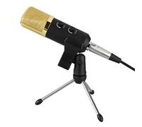 Xiaojikuaipao Microfono dinamico a condensatore professionale con supporto per chattare Skype Karaoke, USB Plug-and-Play, suono chiaro e naturale, per registrare podcast, giochi, nero