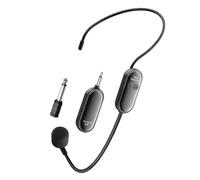 XIAOKOA Cuffie con microfono wireless, sistema di microfoni a testa 2,4 G, ricarica USB-C, portata 30 m, per insegnare istruttori di fitness guida turistica