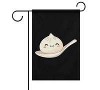 Xiaolongbao Bandiera cinese Dim Sum Bun da giardino Bandiera da cortile Bandiera da giardino a doppia faccia bandiere per casa per prato decorazione patio