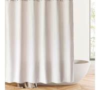 XIAOMEI Tenda da Doccia 60 x 115 cm in Tessuto Resistente All'Acqua e Alla Muffa, con Occhielli e Ganci Tende da Doccia per Bagno con Ganci Antiruggine per e Vasca, bianco