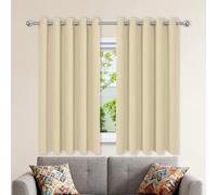 XIAOMEI Tende Camera da Letto Oscuranti 1 Pezzi 500 x 205 cm Tenda Termica Isolante Freddo con Occhielli Tenda Velluto Soggiorno per Soggiorno Camera da Letto, Color Crema