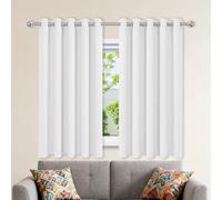 XIAOMEI Tende Camera da Letto Oscuranti 1 Pezzi 500 x 235 cm Tenda Termica Isolante Freddo con Occhielli Tenda Velluto Soggiorno per Soggiorno Camera da Letto, Bianco