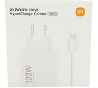 Xiaomi 120W HyperCharge Combo (Type-A) Marchio XiaomiSpecificheMateriale del prodotto: PCParametri di ingresso 100-240 V~, 50/60 Hz, 3 AUscita5,0 V ⎓ 3,0 V 15,0 W/9,0 V ⎓ 3,0 A 27,0 W/11,0 V ⎓ 6,0 A 6