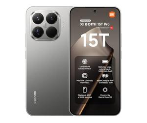 XIAOMI 15T Pro, Smartphone 12+512GB, Display Eye-care da 6,83" 144Hz, MediaTek Dimensity 9400+, Teleobiettivo Leica 5x Pro da 50MP, 5500mAh, Garanzia 2 Anni, Titanio, Caricabatterie non incluso