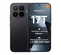 XIAOMI 17T, Smartphone 12+256GB, Display Eye-Care da 6,59" 120Hz, Batteria da 6500mAh (typ), Teleobiettivo Leica 5x, 67W HyperCharge, MediaTek Dimensity 9500, Black, Garanzia 2 anni+1 anno extra