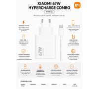 Xiaomi 67W HyperCharge Set MDY-12-EH USB-A + Cavo USB-C EU ORIGINALE NUOVO