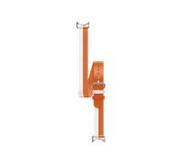 Xiaomi Band 8/9/10 Dual-tone Leather Strap White and Orange White and Orange