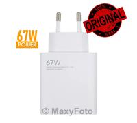 XIAOMI CARICABATTERIE CASA RICAMBIO ORIGINALE USB MDY-12-EH 67W WHITE 7956DCA