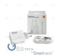 XIAOMI CARICATORE ORIGINALE HYPERCHARGE SET COMBO + CAVO USB-C 1M 90W BIANCO
