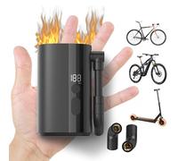 XIAOMI Catena Ecologica, QiCYCLE Mini Portable Electric Air Compressor, Compressore ad Aria Portatile, Pompa Elettrica, 5000mAh, Adattatore Valvola 2 in 1, per Michelin Goodyear Continental
