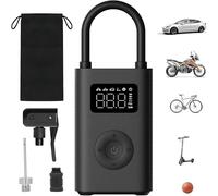 Xiaomi Compressore d'aria elettrico portatile, 150 psi, per auto, scooter, bici e palloni, senza fili, con rilevamento digitale della pressione