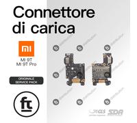 XIAOMI CONNETTORE RICARICA LETTORE SIM MI 9T/ 9T PRO ORIGINALE SERVICE MICROFONO